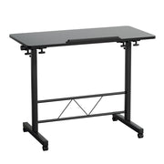 Artiss Laptop Desk Table Height Adjustable Wooden Bed Side Tables 80CM Black LA-DESK-80T-BK