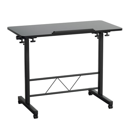 Artiss Laptop Desk Table Height Adjustable Wooden Bed Side Tables 80CM Black LA-DESK-80T-BK