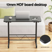Artiss Laptop Desk Table Height Adjustable Wooden Bed Side Tables 80CM Black LA-DESK-80T-BK