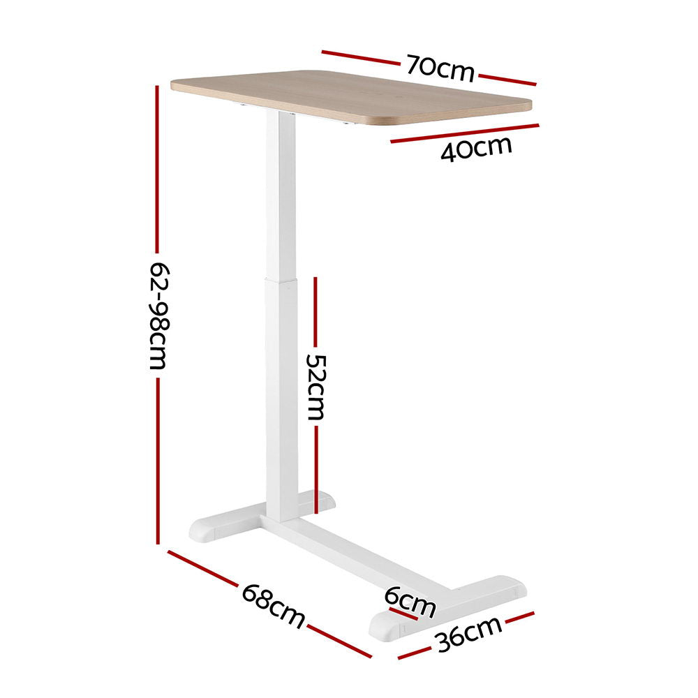 Artiss Laptop Desk Height Adjustable Mobile Workstation Computer Desks 70CM LA-DESK-B-70-OAK