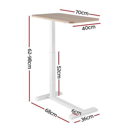 Artiss Laptop Desk Height Adjustable Mobile Workstation Computer Desks 70CM LA-DESK-B-70-OAK