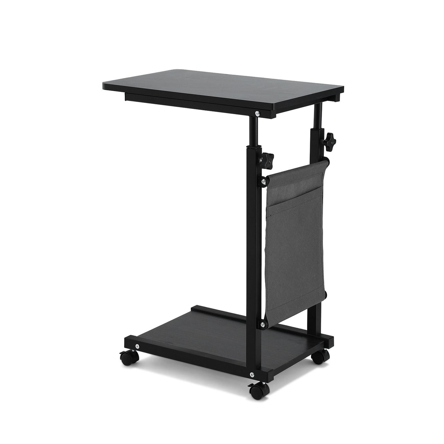 Artiss Laptop Desk Height Adjustable Mobile Workstation Computer Desks 48CM Black LA-DESK-C-48-BK