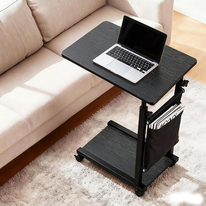 Artiss Laptop Desk Height Adjustable Mobile Workstation Computer Desks 48CM Black LA-DESK-C-48-BK