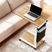 Artiss Laptop Desk Height Adjustable Mobile Workstation Computer Desks 48CM Oak LA-DESK-C-48-WA