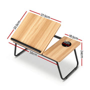 Artiss Laptop Desk Bed Table Foldable Portable Desktop Oak LA-DESK-C-56-FOLD-WD