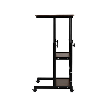 Artiss Laptop Desk Height Adjustable Mobile Workstation Computer Desks 60CM LA-DESK-C-60-2T-OAK
