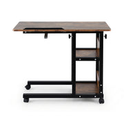 Artiss 3 Tier Adjustable Laptop Desk Tiltable Mobile Side Table Wheels LA-DESK-C-60-2T-WA