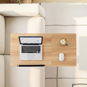 Artiss 3 Tier Adjustable Laptop Desk Tiltable Mobile Side Table Wheels Oak