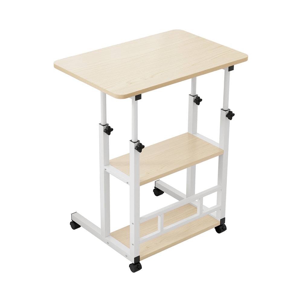 Artiss Laptop Desk Height Adjustable Mobile Workstation Computer Desks 60CM LA-DESK-C-60-2T-WH