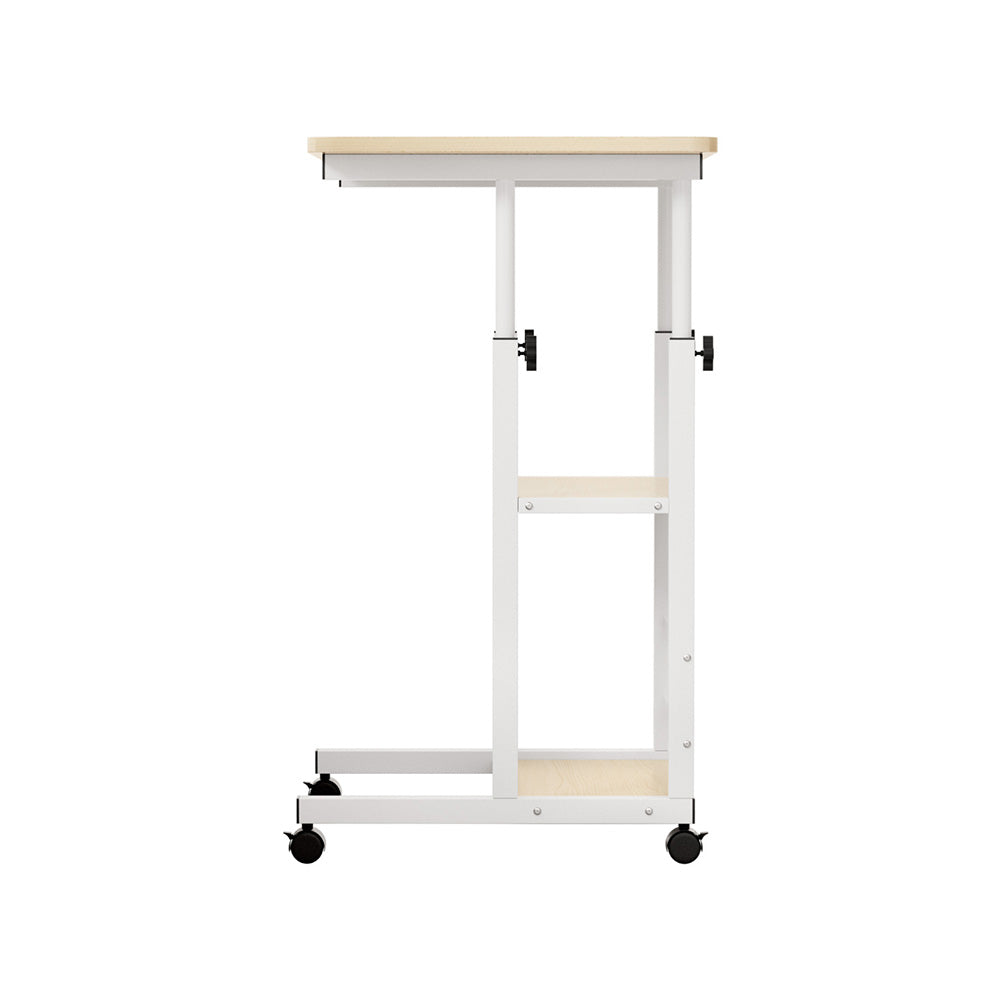 Artiss Laptop Desk Height Adjustable Mobile Workstation Computer Desks 60CM LA-DESK-C-60-2T-WH