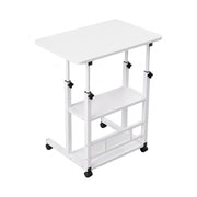 Artiss Laptop Desk Height Adjustable Mobile Workstation Computer Desks 60CM White