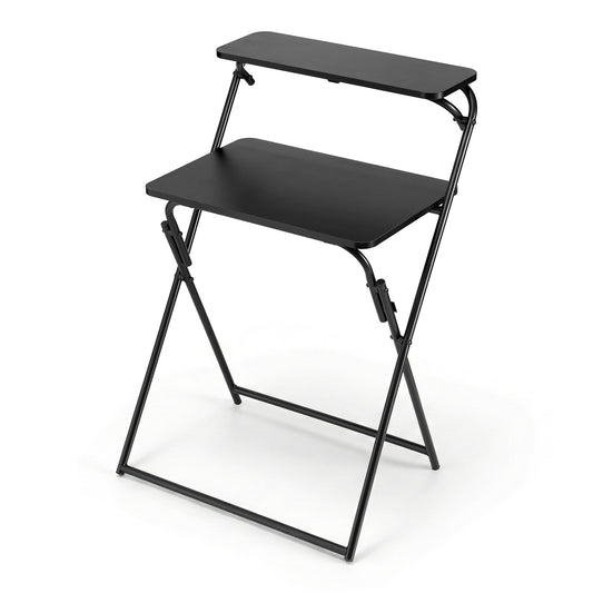 Artiss Laptop Desk Foldable Study Desk Home Office Black LA-DESK-C-60D-FOLD-BK