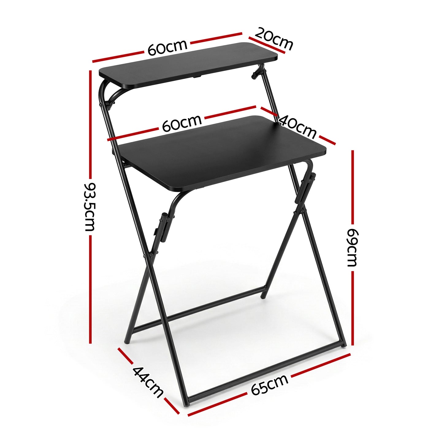 Artiss Laptop Desk Foldable Study Desk Home Office Black LA-DESK-C-60D-FOLD-BK