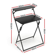 Artiss Laptop Desk Foldable Study Desk Home Office Black LA-DESK-C-60D-FOLD-BK