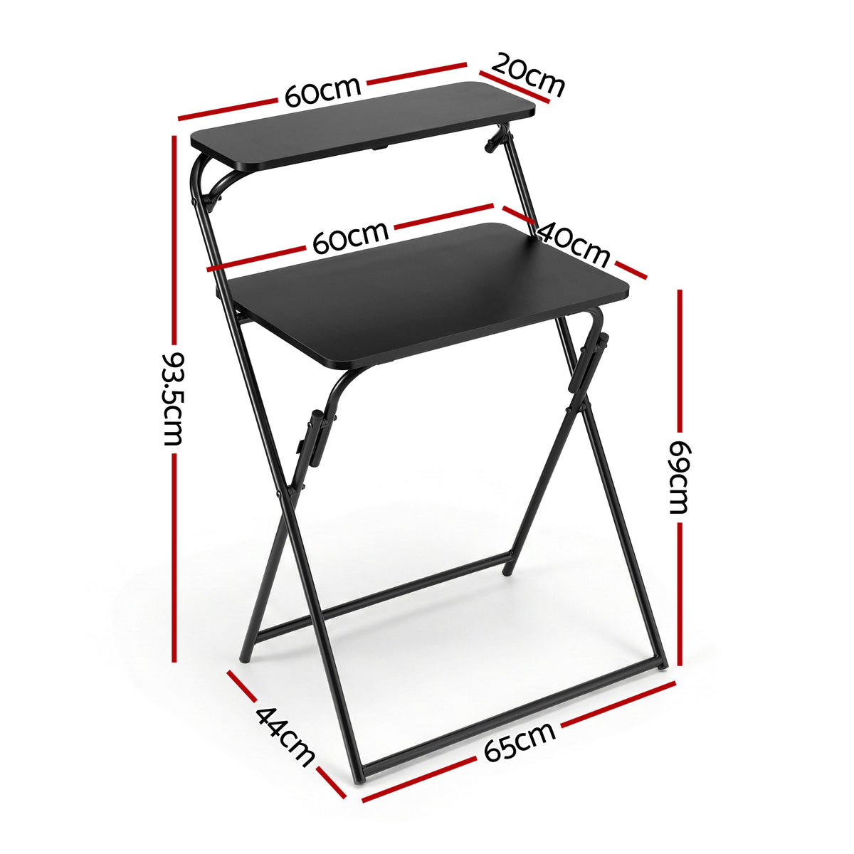 Artiss Laptop Desk Foldable Study Desk Home Office Black LA-DESK-C-60D-FOLD-BK