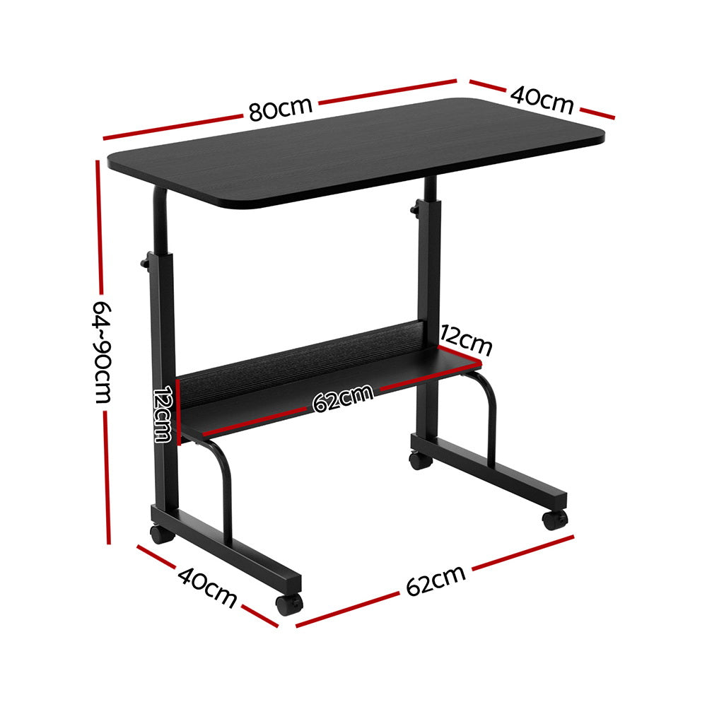Artiss Laptop Desk Portable Sit Stand Desks Height Adjustable Workstation 80CM LA-DESK-C-80-T-BK