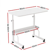 Artiss Laptop Desk Portable Sit Stand Desks Height Adjustable Workstation 80CM White