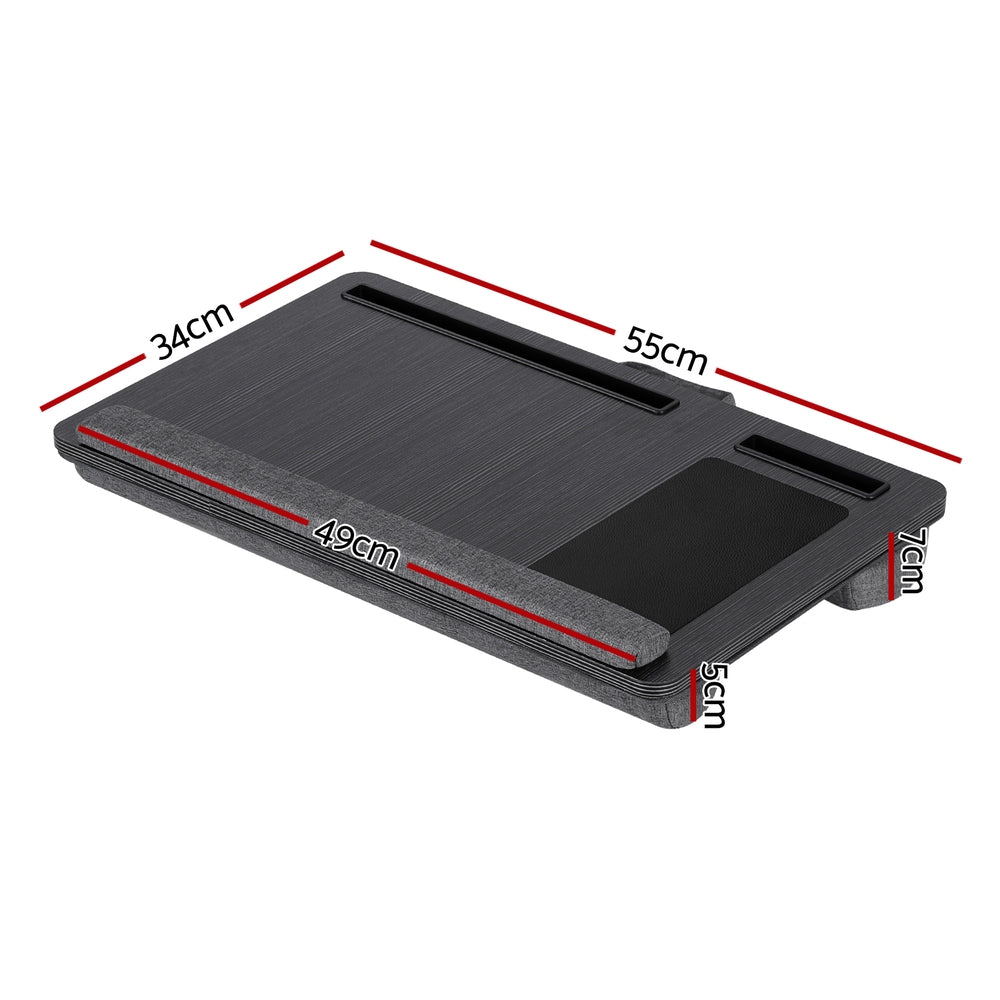 Artiss Lap Desk Laptop DeskS Portable w/ Wrist-rest Phone Slot Mouse Pad 55CM LA-DESK-C-FOLD-BK