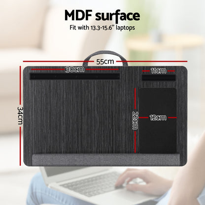 Artiss Lap Desk Laptop DeskS Portable w/ Wrist-rest Phone Slot Mouse Pad 55CM LA-DESK-C-FOLD-BK