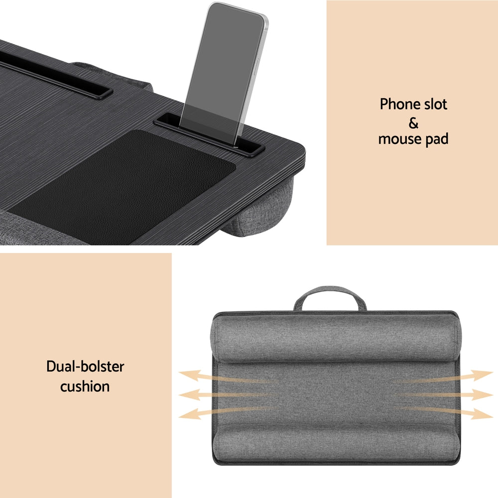 Artiss Lap Desk Laptop DeskS Portable w/ Wrist-rest Phone Slot Mouse Pad 55CM LA-DESK-C-FOLD-BK