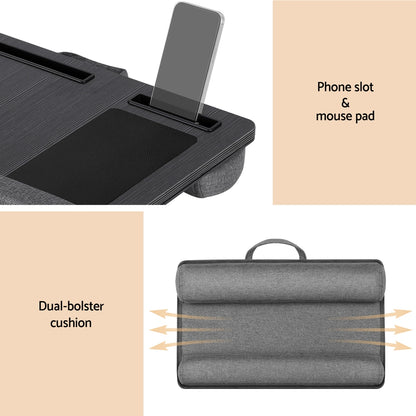 Artiss Lap Desk Laptop DeskS Portable w/ Wrist-rest Phone Slot Mouse Pad 55CM LA-DESK-C-FOLD-BK