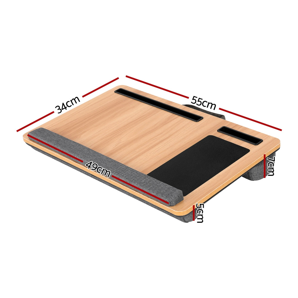 Artiss Lap Desk Laptop Desks Portable w/ Wrist-rest Phone Slot Mouse Pad 55CM LA-DESK-C-FOLD-LW