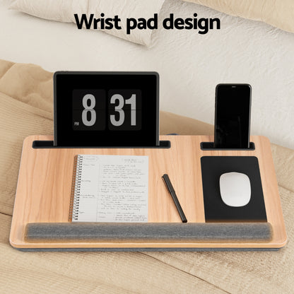 Artiss Lap Desk Laptop Desks Portable w/ Wrist-rest Phone Slot Mouse Pad 55CM LA-DESK-C-FOLD-LW