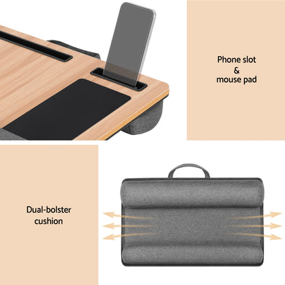 Artiss Lap Desk Laptop Desks Portable w/ Wrist-rest Phone Slot Mouse Pad 55CM LA-DESK-C-FOLD-LW