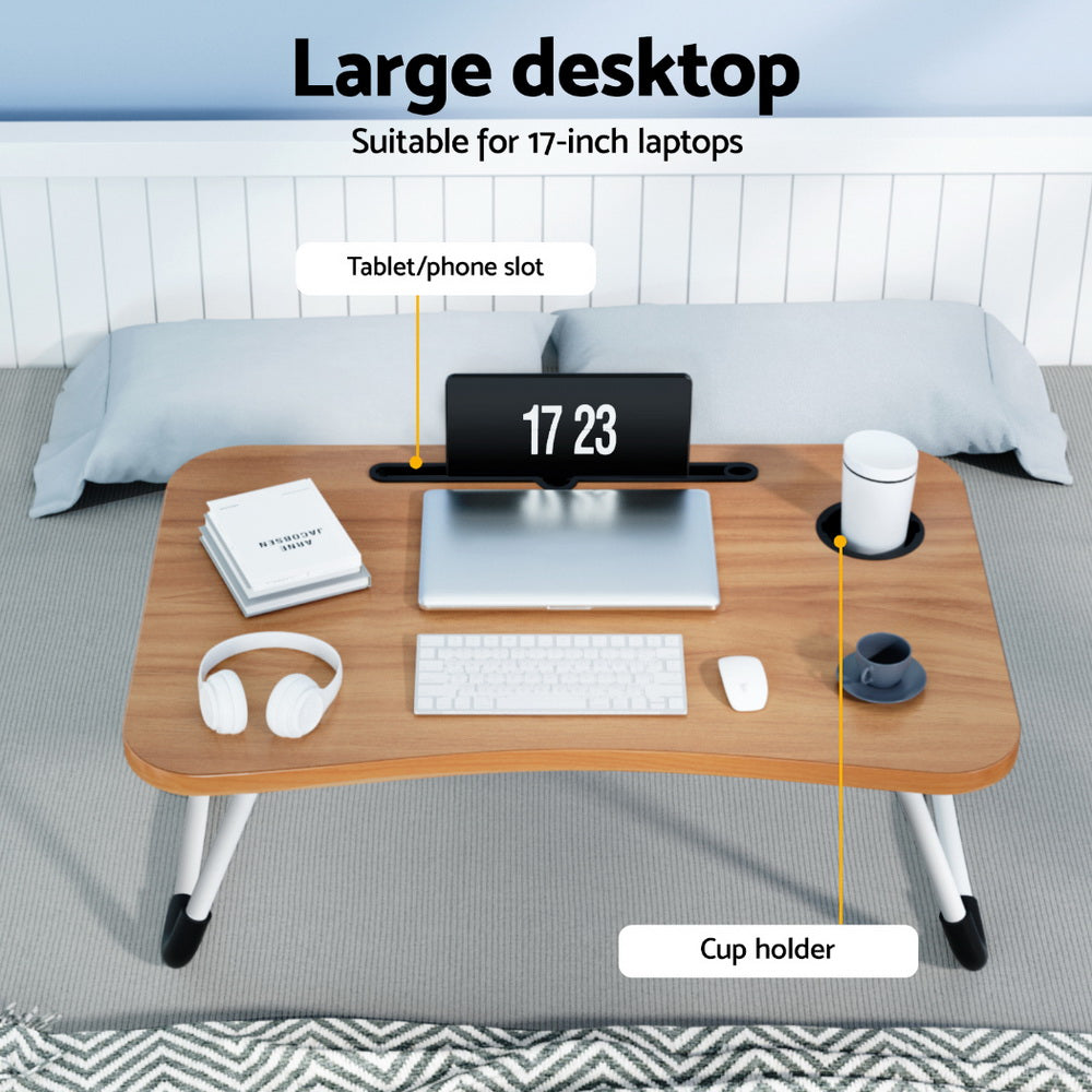 Laptop Desk Table Foldable Stand Lap Tray Sofa Bed Portable Adjustable Desks LA-DESK-FOLD-WD