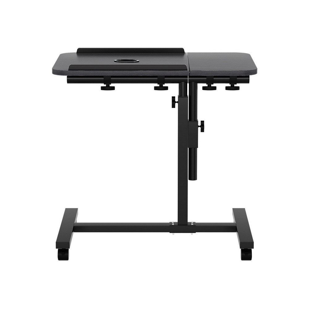 Artiss Laptop Desk Table Fan Cooling Black 60CM LA-DESK-GEN-L2-BK