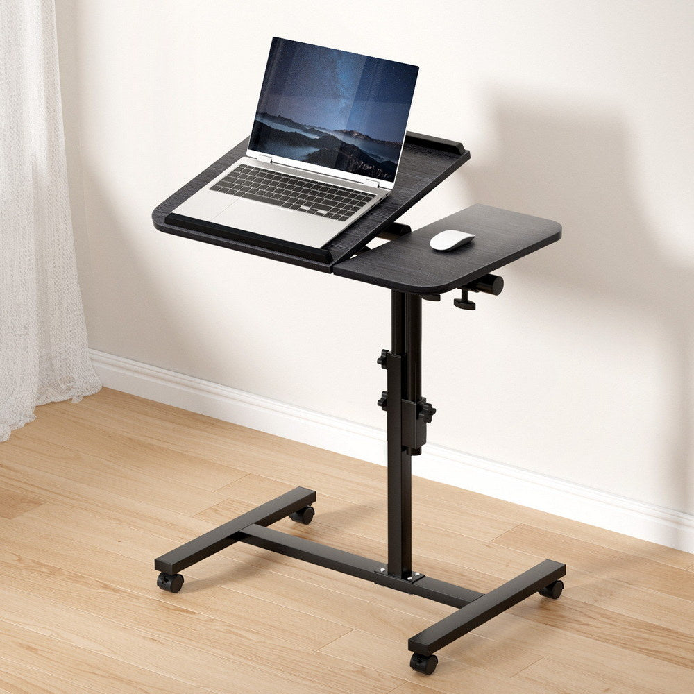 Artiss Laptop Desk Table Fan Cooling Black 60CM LA-DESK-GEN-L2-BK