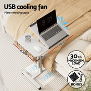 Artiss Laptop Desk Table Fan Cooling White 60CM LA-DESK-GEN-L2-WH