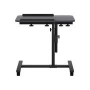 Artiss Laptop Desk Table Fan Cooling Black 60CM LA-DESK-LEO-L1-BK