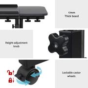 Artiss Laptop Desk Table Fan Cooling Black 60CM LA-DESK-LEO-L1-BK