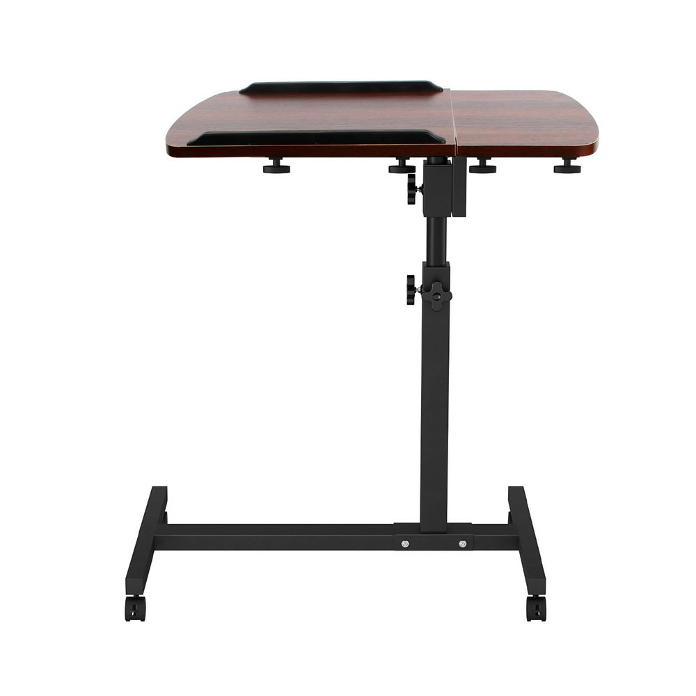 Artiss Laptop Desk Table Fan Cooling Walnut 60CM LA-DESK-LEO-L1-WA