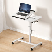 Artiss Laptop Desk Table Fan Cooling White 60CM LA-DESK-LEO-L1-WH