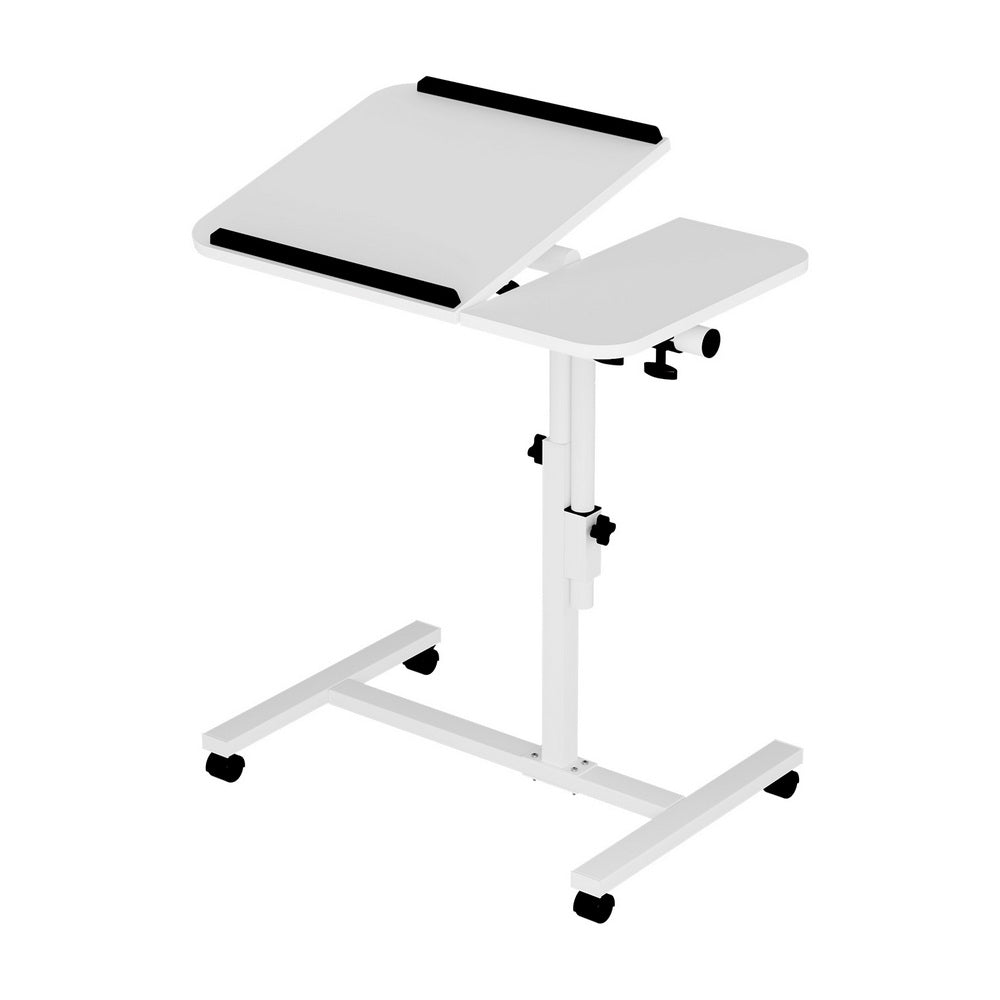 Artiss Laptop Desk Table Fan Cooling White 60CM LA-DESK-LEO-L1-WH