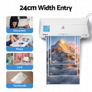 Devanti A4 Laminator Machine, Hot & Cold Thermal Fast Lamination Anti-Jam Laminator for Office School Home LAMI-OL281-A4-WH