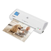 Devanti A4 Laminator Machine, Hot & Cold Thermal Fast Lamination Anti-Jam Laminator for Office School Home LAMI-OL281-A4-WH
