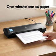 Devanti A3 Laminator Machine, Hot & Cold Thermal Fast Lamination Anti-Jam Laminator for Office School Home LAMI-OL381-A3-BK