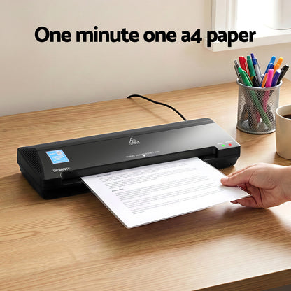Devanti A3 Laminator Machine, Hot & Cold Thermal Fast Lamination Anti-Jam Laminator for Office School Home LAMI-OL381-A3-BK