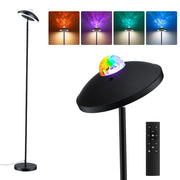 Artiss 2-in-1 LED Floor Lamp with Galaxy Projector &Remote, 178cm Tall Torchiere Standing Light with Dynamic LAMP-FLOOR-2IN1-BK