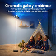 Artiss 2-in-1 LED Floor Lamp with Galaxy Projector &Remote, 178cm Tall Torchiere Standing Light with Dynamic LAMP-FLOOR-2IN1-BK