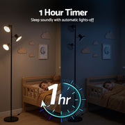 Artiss LED Tree Floor Lamp, 36W Modern Dimmable Standing Lamp with Remote & Touch Control, 4 Color LAMP-FLOOR-3H-LED