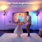 Artiss RGB Floor Lamp LED with 3 Swivel Lights Color Changing Lamp with Remote Stepless Dimmable LAMP-FLOOR-3H-RGB