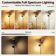 Artiss RGB Floor Lamp LED with 3 Swivel Lights Color Changing Lamp with Remote Stepless Dimmable LAMP-FLOOR-3H-RGB