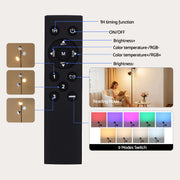 Artiss RGB Floor Lamp LED with 3 Swivel Lights Color Changing Lamp with Remote Stepless Dimmable LAMP-FLOOR-3H-RGB