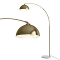 Artiss Modern Arched Floor Lamp Gold Brass Standing Heavy-Duty Marble Base for Living Room Bedroom LAMP-FLOOR-ARC-GD