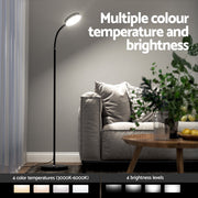 Artiss LED Floor Lamp Remote Adjustable Light Stand Home Living Room Reading LAMP-FLOOR-LED-150-BK
