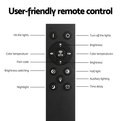Artiss LED Floor Lamp Remote Adjustable Light Stand Home Living Room Reading LAMP-FLOOR-LED-150-BK